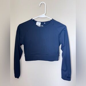 AYBL Core long sleeve black crop top